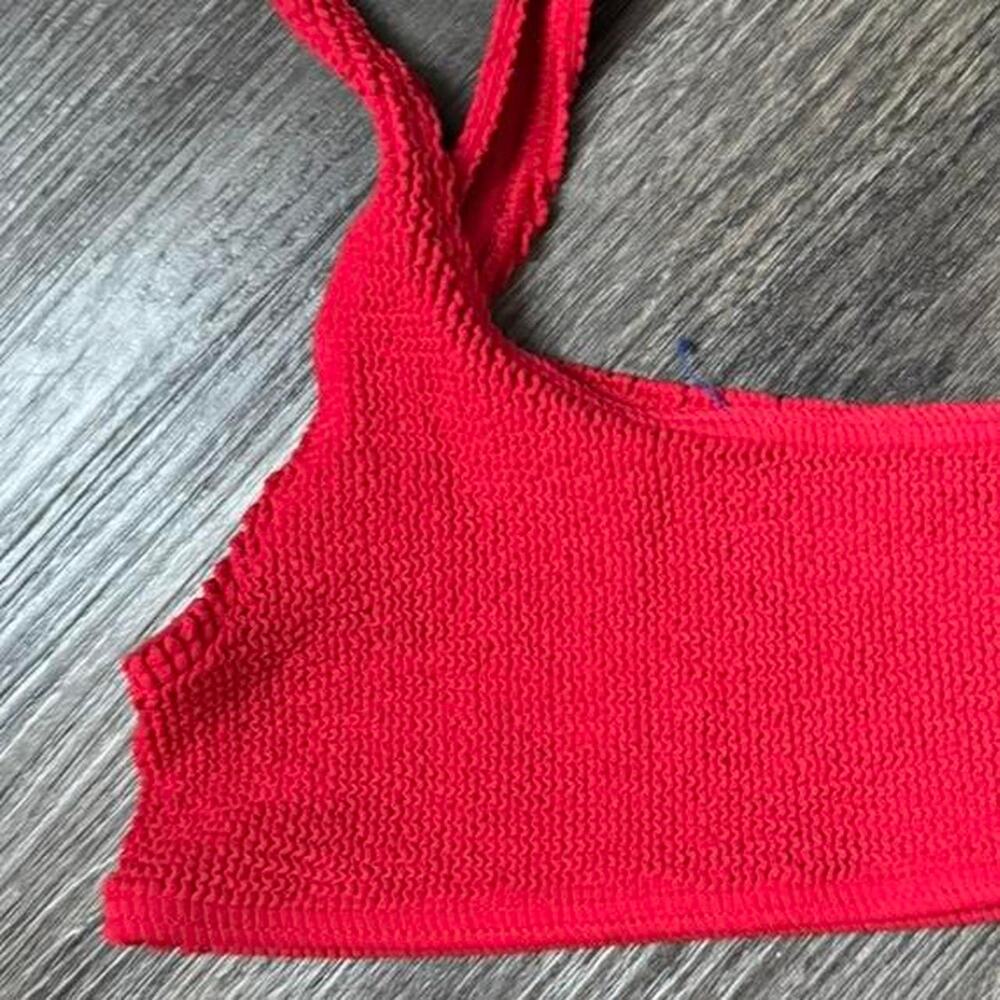 Beach Riot Red One-Shoulder Ribbed Bikini Set - Picture 7 of 8